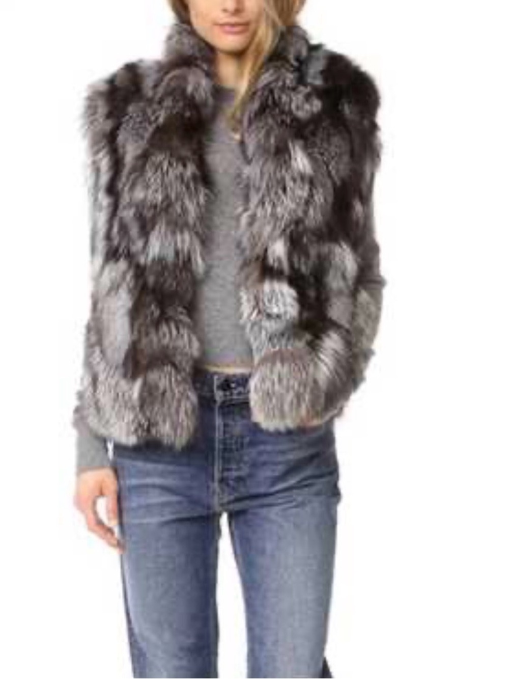 Vince Gray Real Fur Vest - Women’s Lux Layering Jacket